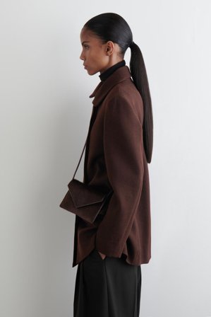 COS Women's Crossbody Phone Bag - Pony Hair-Effect Leather in Brown