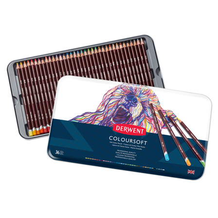 Derwent Coloursoft Farveblyanter sæt 36 stk