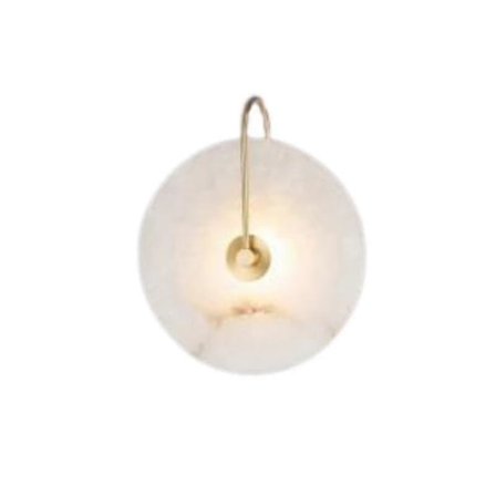 Simpel LED væglampe med naturlig spansk marmor dekoration