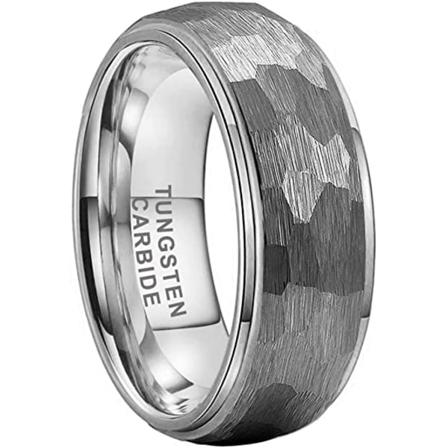 8 Mm Hamrade Volframringar För Män Kvinnor(9)