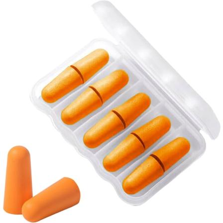 Pairs Earplugs, Soft Foam Earplugs, Comfortable Wearing, Hearing Protection Balls Reusable Hearing Protection for Sleep, Work, Travel, Read (Orange)