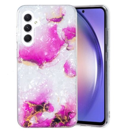 Marble Samsung Galaxy A54 Suojakotelo - Punainen Marble