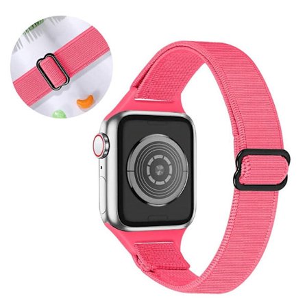 Apple Watch 42 mm - 44 mm klockarmband i nylon - Mörkrosa