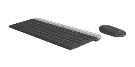 Logitech Slim Wireless Combo MK470 - tastatur- og mussett - Kroatisk - elfenbenshvit Inn-enhet
