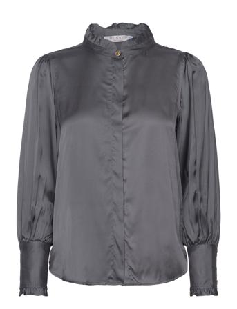 Nirva Blouse Bluse Langermet Grå BUSNEL*Betinget Tilbud