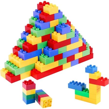 Julklapp, barns stora byggklosspussel, byggset med 150 klossar, leksaksset med 150 klossar