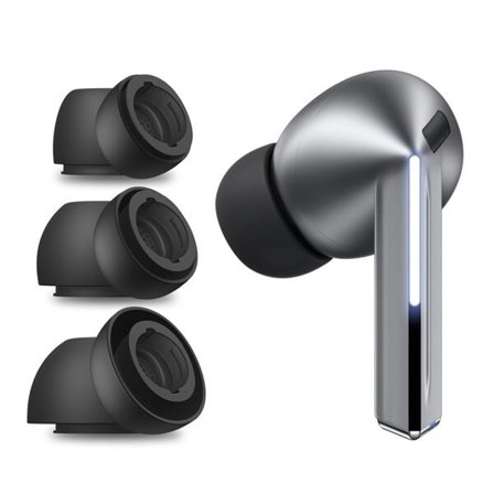Tech-Protect ørepropper til Samsung Galaxy Buds 3 Pro i størrelsene S / M / L - svart (3 stk.)