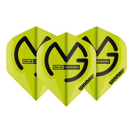 Winmau Flights Dart Flights MVG Green Standard 3 Sets Pet Pack (9) - Professional Translucent Design Prism Alpha