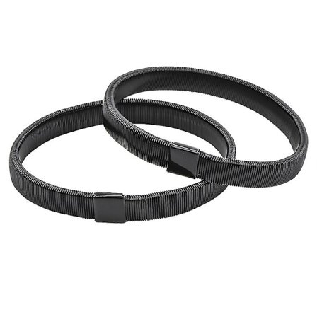 2 st herr metallfjäder elastisk stretch armband armband armring