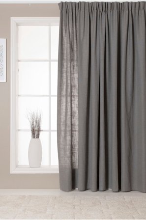 Hasta - Gardin Lina 268x280 cm - Grå - Veckbandslängder - 280 - Från Homeroom