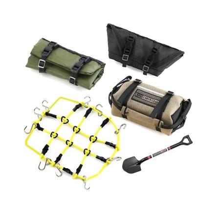 5 stk Oppbevaringspose Takpose Sovepose Bagasje Nettspade dekorasjon For Trx4m Axial Scx24 1/18 1/2