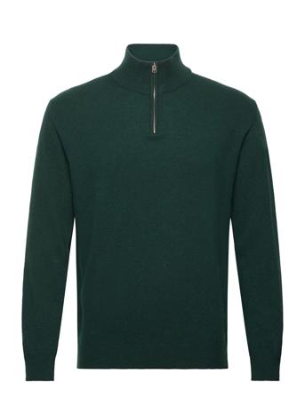 Eco Wool Halfdan Knit Knitwear Half Zip Pullover Kakigrønn Mads Nørgaard*Betinget Tilbud