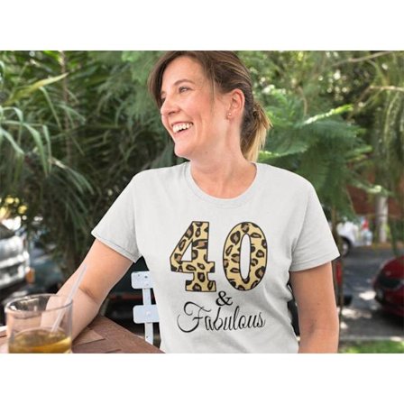 Födelse T-shirt 40 år - Perfekt present - 40 & fabulous
