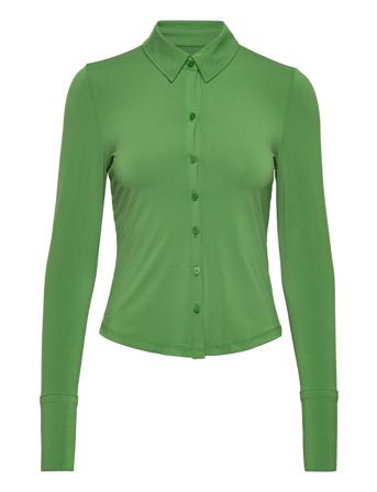 Anf Womens Knits Långärmad Skjorta Grön Abercrombie & Fitch