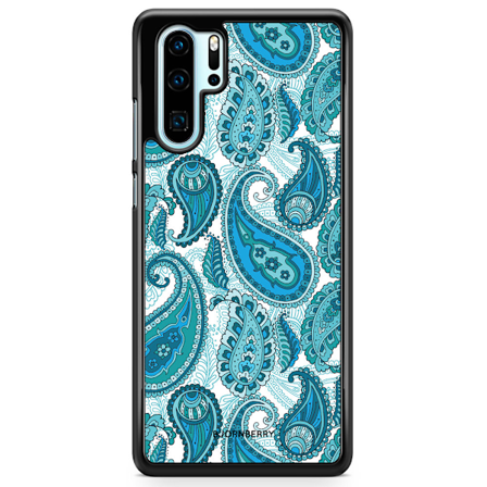 Bjornberry Hårdskal Huawei P30 Pro - Blå Paisley