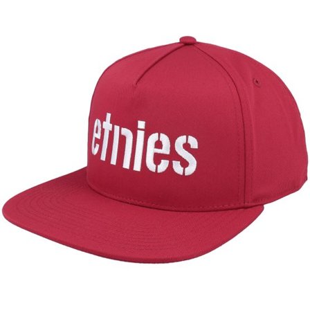 Etnies - Röd snapback Keps - Corp Red/White Snapback @ Hatstore