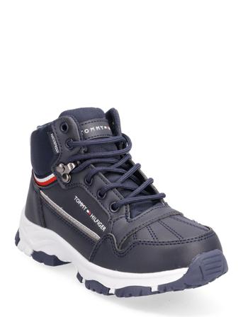 T3B5-32540-1485800- Höga Sneakers Navy Tommy Hilfiger