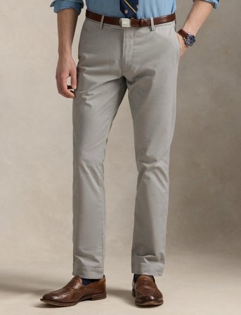 Polo Ralph Lauren Stretch Slim Fit Chino Pant - Grey - 30 x 34