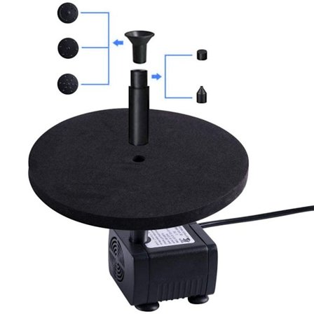 6.0W solcelledrevet springvand vandpumpe - 500L/H solcelledrevet fuglebad
