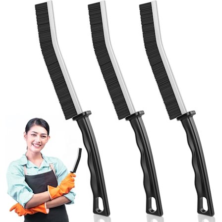 3-pack fogrengöringsborste, badrumsrengöringsborste kakelfog B