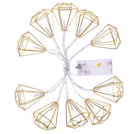 1,5 m 10 LED Järnkonst Metall Enkelt Industriellt Diamantformat LED KLB