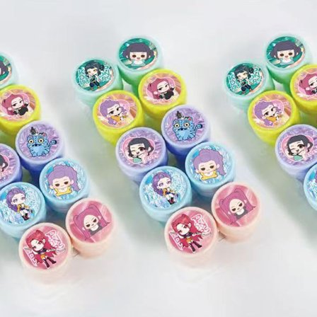 10 stk. Belønningsstempelsett – Kreative journalstempler for barn, lærere og planleggere**Demon Hunter Girls