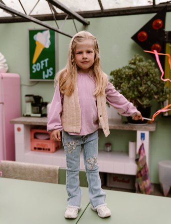 Daily 7 T-Shirt Longsleeve Structure - Pink - 110