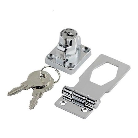 Zinklegering Hasp Lås, Hasp Lås med Nøglelås og Skrue, Hasp Spænder Praktisk LWQ