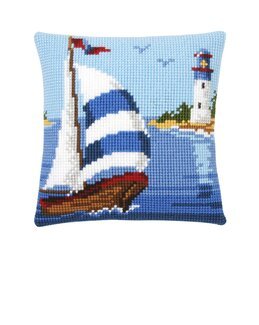 Broderipakke Pute Seilbåt - Vervaco