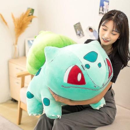 Stor størrelse Bulbasaur udstoppet legetøj Cute Elf Plys Kawaii dukkepudegaver til børn Julebabygave - udstoppede og plysdyr høj kvalitet 45cm