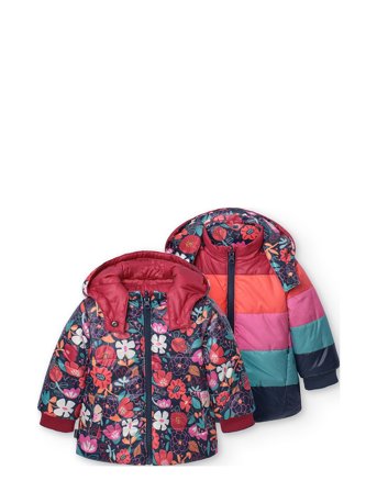 Boboli | Reversible Parka Floral For Baby Girl | 92