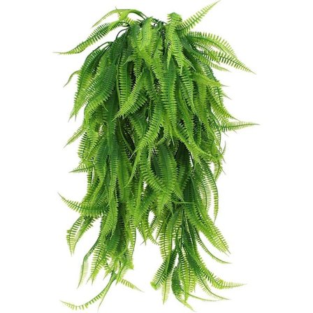 2 Stykker Kunstig Bregne Falsk Plante Boston Blad Kunstige Falske Bregner Plastik Hængende Plante Bregne Falske Efeu Planter Guirlande Til Indendørs 