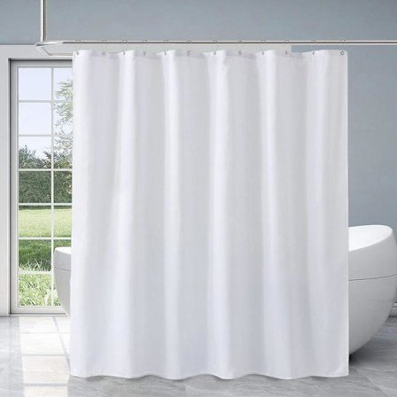 180 x 180 cm, hvid, hurtigtørrende bruseforhæng, maskinvaskbart vand