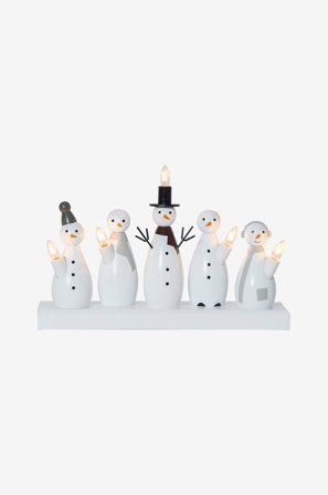 Jotex - Lysestake Snowman 21 cm Hvid - Kjøp Adventsstaker hos Jotex