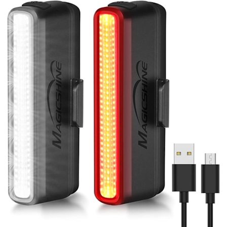 30 Sykkellykter Foran og Bak, USB Oppladbar 30 Lumen Sykkel Frontlykt og Baklykt Sett, 230 Graders Synlighet, 800m Synlig Rekkevidde