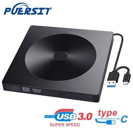 Ultra Slim Bærbar USB 3.0 Type-C Ekstern DVD/CD-brenner/leser - Ekstern stasjon DVD ROM CD USB CD-spiller