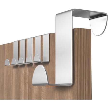 Sølv Dørkrog 6-pak, Rustfrit Stål Dørkrog til Standarddør, Skuffe, Skab, Garderobe, til Køkken Badeværelse