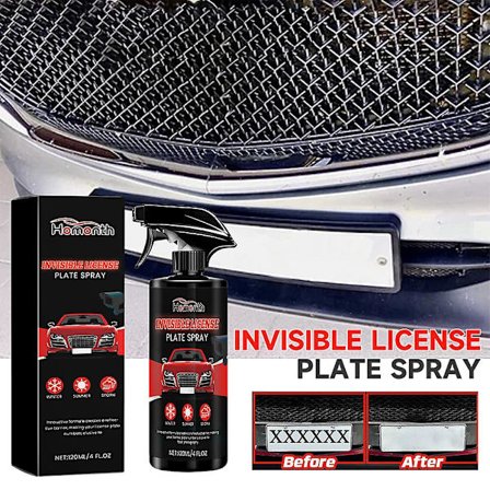 120 ml Usynlig Nummerpladespray Bilnummerplade Langvarig Effektiv Usynlig Nummerpladespray