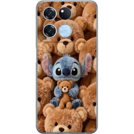 Kompatibelt Mobildeksel til OnePlus Ace Racing Stitch omgitt av brune teddybjørner med en liten teddybjørn i fanget i en søt og koselig kawaii-design
