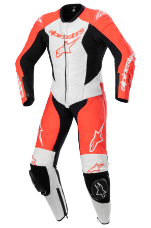 Lederkombi Alpinestars Youth GP Plus V2 1 PC Kinder Rot Fluo/Weiß/Schwarz 150