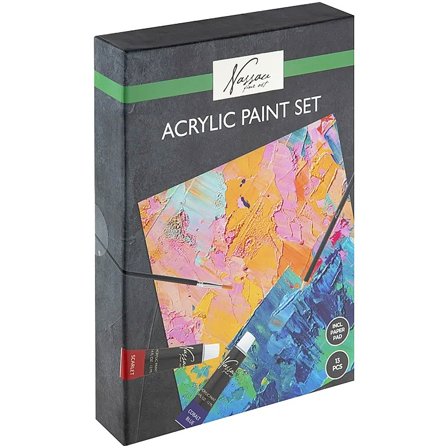 Acrylic Paint Art Kit with Block