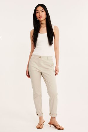 Kappahl | Spodnie typu chinos Offwhite 46 | Offwhite