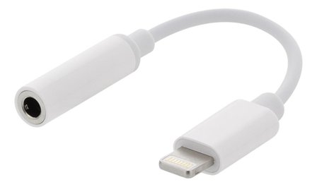 Deltaco EPZI Lightning til hodetelefonjakk-adapter - Lightning / audio - 6.5 cm