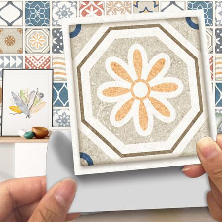 20st 3d Flower Kakel Klistermärke Självhäftande Heminredning 1# 10x10cm