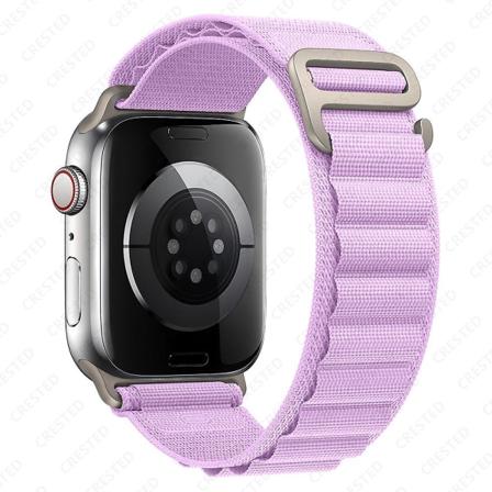Alpine Loop Band til Apple Watch Rem 49mm 44mm 40mm 45mm 41mm 42mm 38mm 38 40 44 45 Mm Armbånd Iwatch Ultra Series 7 6 3 Se 8 Lavender 42 44 45 49mm