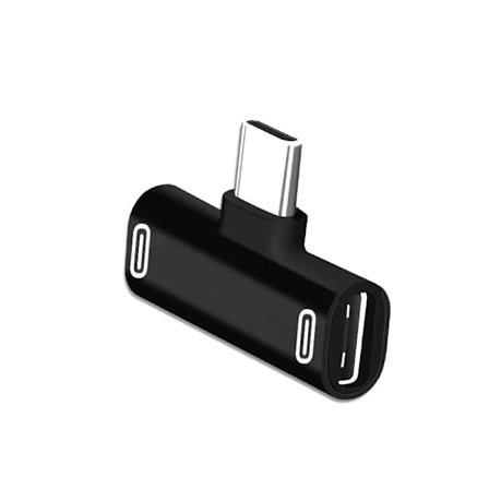LADD-Adapter USB-C till 2x USB-C. Ladda 2 telefoner samtidigt