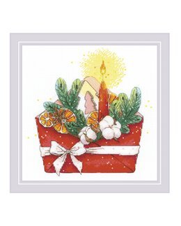 Stickpackung Bild Weihnachtskorb