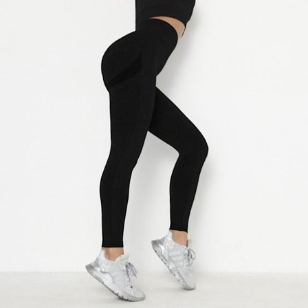 Sport sømløse Leggings Yoga Leggings SVART S