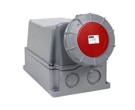 Garo UIV 4125-11 S + RU Stikkontakt IP67, 5-polet 125 A Rød, 11 h, Stikkontakter & kabler