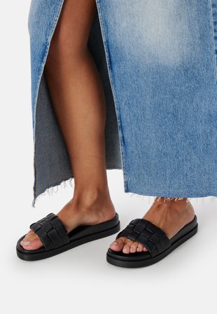 ONLY Minnie-11 PU Woven Slipper Black Tøj